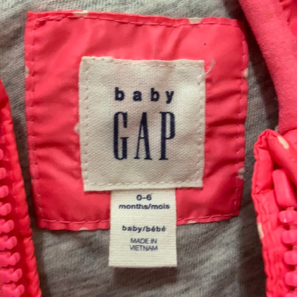 GAP Fluorescent Pink & White Spotted Puffer Coat - Picture 7 of 9